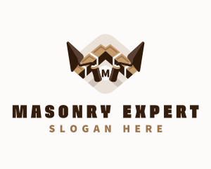 Masonry Construction Trowel logo design