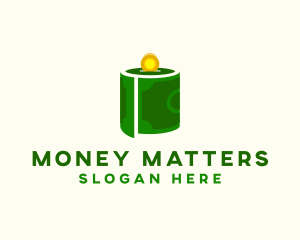 Dollar Coin Cash logo design