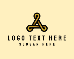 Elegant Loop Letter A logo