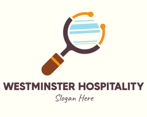 Stethoscope Magnifying Glass logo design