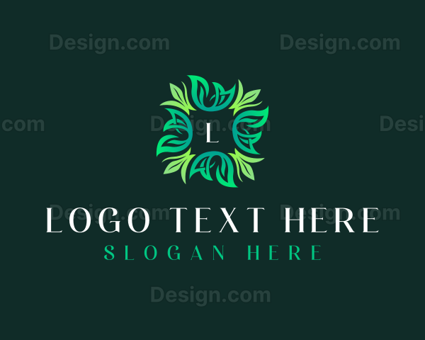 Natural Plant Leaves Logo