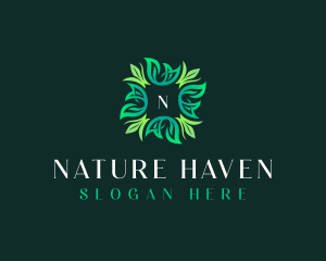 Natural Plant Leaves logo design