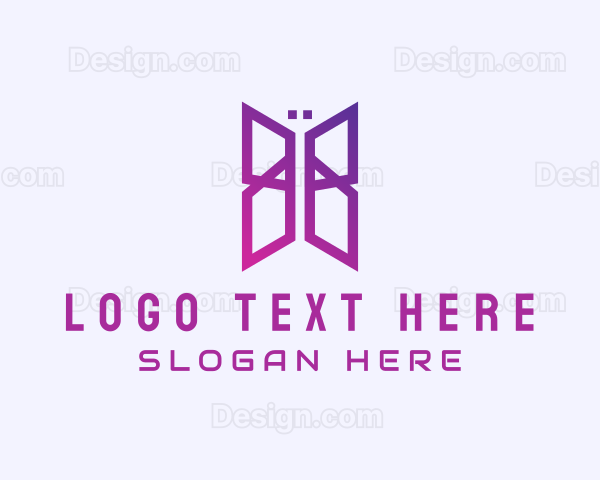 Gradient Tech Butterfly Logo