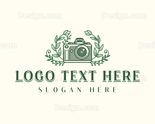 Floral Camera Lens Logo