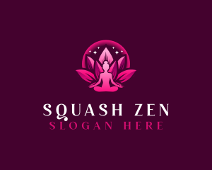 Feminine Lotus Yoga logo design