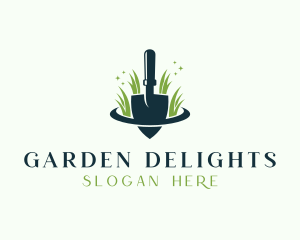 Shovel Grass Gardening logo design