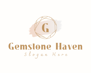 Jewelry Gemstone Watercolor logo design