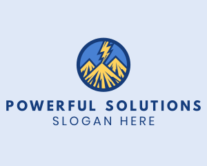 Mountain Lightning Summit logo design