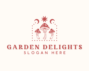 Organic Shrooms Garden logo design