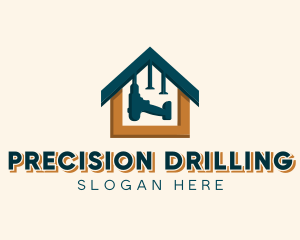 Home Drill Construction logo design