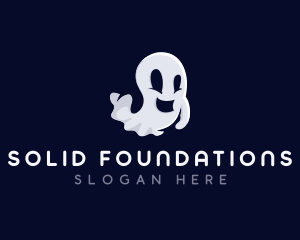 Spooky Ghost Halloween logo