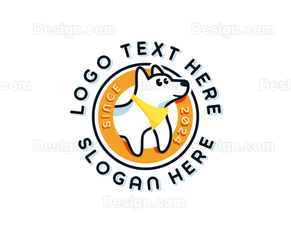 Cartoon Dog Puppy Logo