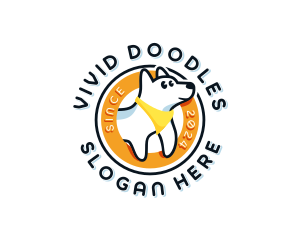 Cartoon Dog Puppy logo design