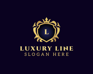 Luxury Crown Shield logo design