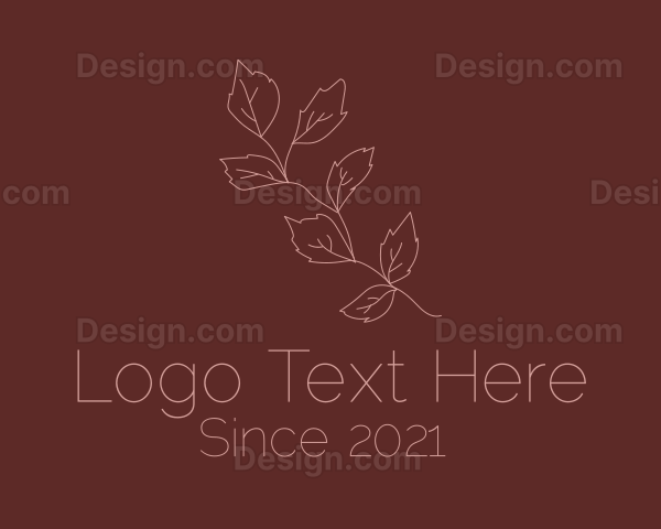 Minimalistic Leaf Branch Logo