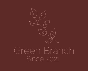 Minimalistic Leaf Branch logo design