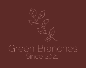 Minimalistic Leaf Branch logo design