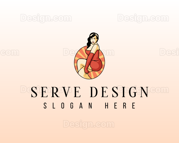 Pinup Sexy Lady Logo