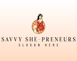 Pinup Sexy Lady Logo