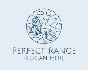 Mountain Peak Hiker  logo design