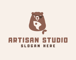 Pirate Bear Fish logo design