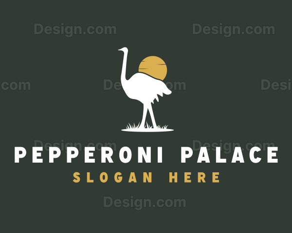 Ostrich Bird Safari Logo