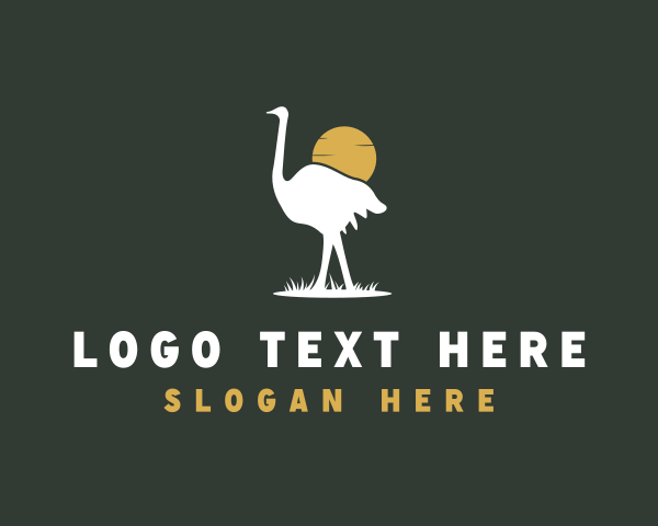 Ostrich logo example 3