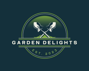 Shovel Landscaping Garden logo design