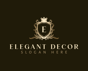 Crown Shield Decorative logo design