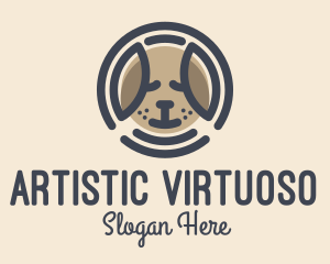 Puppy Dog Circle logo design