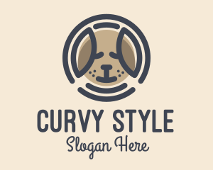 Puppy Dog Circle logo design