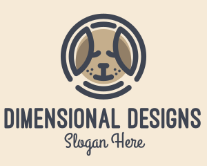 Puppy Dog Circle logo design