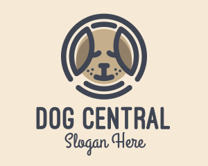 Puppy Dog Circle logo design