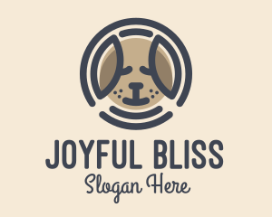 Puppy Dog Circle logo design