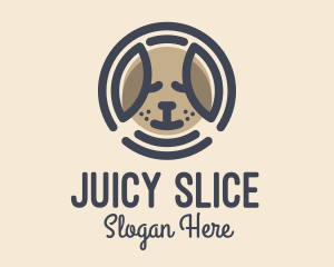 Puppy Dog Circle logo design