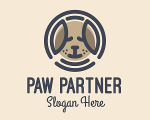 Puppy Dog Circle logo design