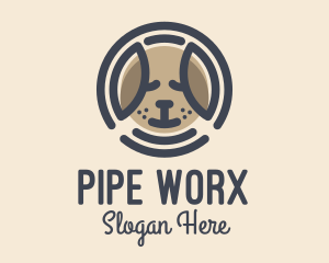 Puppy Dog Circle logo design