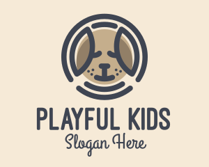 Puppy Dog Circle logo design