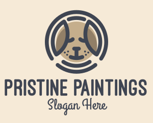 Puppy Dog Circle logo design