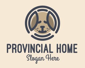 Puppy Dog Circle logo design