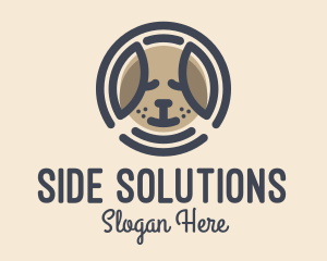 Puppy Dog Circle logo design