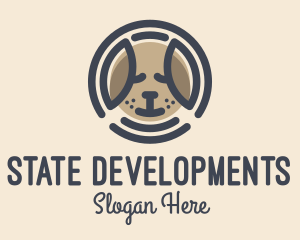 Puppy Dog Circle logo design