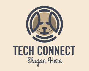 Puppy Dog Circle logo design