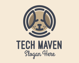 Puppy Dog Circle logo design