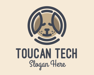 Puppy Dog Circle logo design