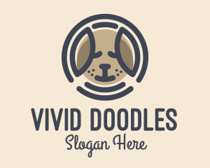 Puppy Dog Circle logo design