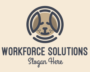 Puppy Dog Circle logo design