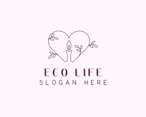 Eco Candle Decoration logo design