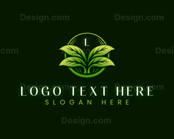 Leaf Landscaping Lawn Logo