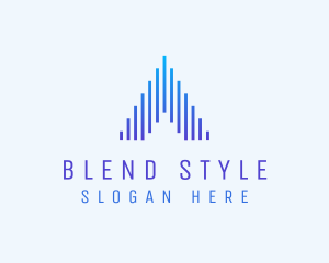 Blue Line A Pattern logo design